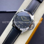 VS Factory Panerai Luminor Marina 1950 3 Days Pam00359 44mm Steel Leather Strap Black Dial