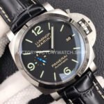 VS Factory Panerai Luminor Marina 1950 3 Days Pam01312 44mm Steel Leather Strap Black Dial