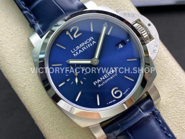 VS Factory Panerai Luminor Marina 1950 3 Days Pam01393 42mm Steel Leather strap Blue Dial