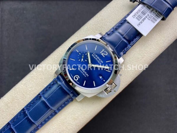 VS Factory Panerai Luminor Marina 1950 3 Days Pam01393 42mm Steel Leather strap Blue Dial