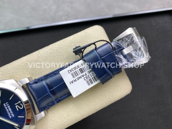 VS Factory Panerai Luminor Marina 1950 3 Days Pam01393 42mm Steel Leather strap Blue Dial