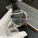 VS Factory Panerai Luminor Marina 1950 3 Days Pam00312 44mm Steel Leather Strap Black Dial
