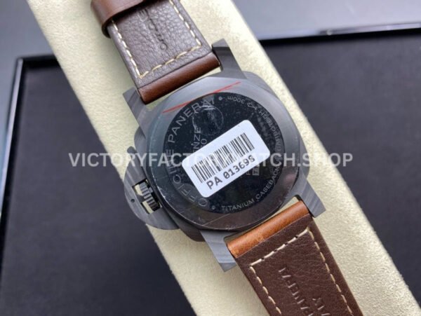 VS Factory Panerai Luminor Marina 1950 3 Days Pam00661 44mm Carbon Fiber Leather Strap Black Dial