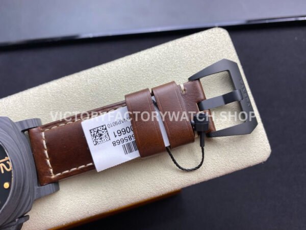 VS Factory Panerai Luminor Marina 1950 3 Days Pam00661 44mm Carbon Fiber Leather Strap Black Dial