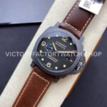 VS Factory Panerai Luminor Marina 1950 3 Days Pam00661 44mm Carbon Fiber Leather Strap Black Dial