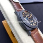 VS Factory Panerai Luminor Marina 1950 3 Days Pam00661 44mm Carbon Fiber Leather Strap Black Dial