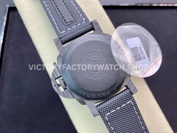 VS Factory Panerai Luminor Marina Pam01118 44mm Black Carbon Fiber Black Canvas Black Dial