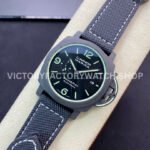 VS Factory Panerai Luminor Marina Pam01118 44mm Black Carbon Fiber Black Canvas Black Dial
