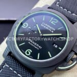 VS Factory Panerai Luminor Marina Pam01118 44mm Black Carbon Fiber Black Canvas Black Dial