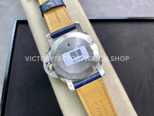 VS Factory Panerai Luminor Marina Pam01313 44mm Steel Leather Strap Blue Dial