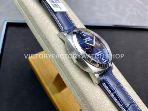 VS Factory Panerai Luminor Marina Pam01313 44mm Steel Leather Strap Blue Dial