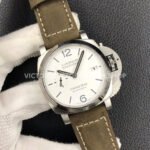 VS Factory Panerai Luminor Marina Pam01314 44mm Steel Leather Strap White Dial