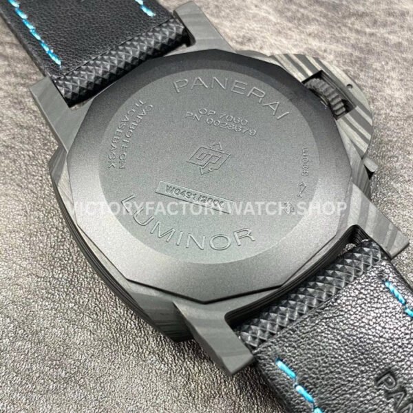 VS Factory Panerai Luminor Marina Pam01661 44mm Carbon Fiber Canvas Strap Black Dial