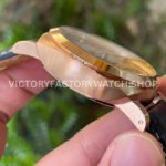 VS Factory Panerai Luminor Marina Pam01114 44mm Rose gold Leather Strap Blue Dial