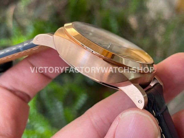 VS Factory Panerai Luminor Marina Pam01114 44mm Rose gold Leather Strap Blue Dial