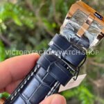 VS Factory Panerai Luminor Marina Pam01114 44mm Rose gold Leather Strap Blue Dial