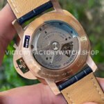 VS Factory Panerai Luminor Marina Pam01114 44mm Rose gold Leather Strap Blue Dial