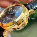 VS Factory Panerai Luminor Marina Pam01115 44mm Red Gold Leather Strap Black Dial