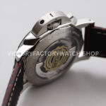 VS Factory Panerai Luminor Marina Pam01116 44mm Platinum Leather Strap Black Dial