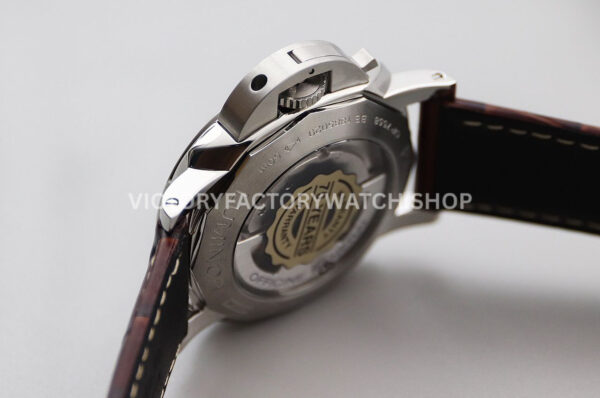 VS Factory Panerai Luminor Marina Pam01116 44mm Platinum Leather Strap Black Dial