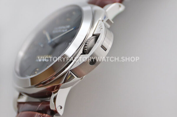VS Factory Panerai Luminor Marina Pam01116 44mm Platinum Leather Strap Black Dial