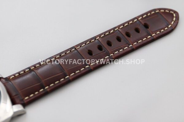 VS Factory Panerai Luminor Marina Pam01116 44mm Platinum Leather Strap Black Dial