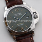 VS Factory Panerai Luminor Marina Pam01116 44mm Platinum Leather Strap Black Dial