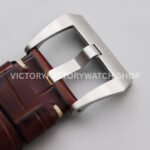 VS Factory Panerai Luminor Marina Pam01116 44mm Platinum Leather Strap Black Dial