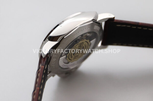 VS Factory Panerai Luminor Marina Pam01116 44mm Platinum Leather Strap Black Dial