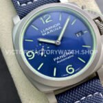 VS Factory Panerai Luminor Marina Pam01117 44mm Titanium Canvas Strap Blue Dial