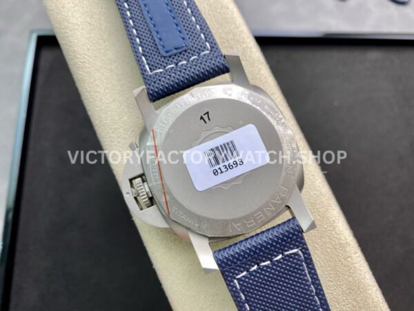 VS Factory Panerai Luminor Marina Pam01117 44mm Titanium Canvas Strap Blue Dial