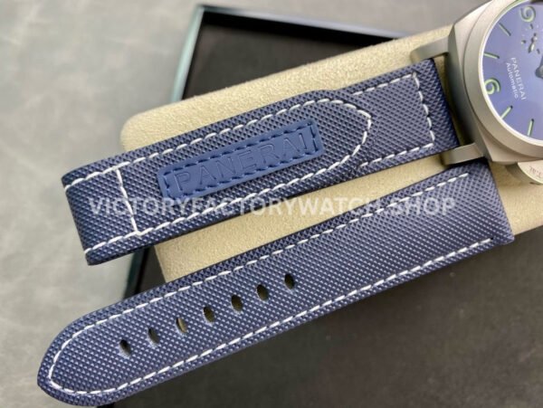 VS Factory Panerai Luminor Marina Pam01117 44mm Titanium Canvas Strap Blue Dial