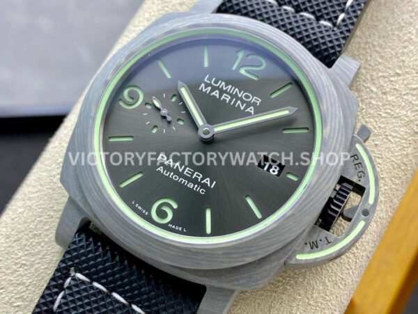 VS Factory Panerai Luminor Marina Pam01119 44mm Titanium Canvas Strap Grey Dial