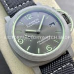 VS Factory Panerai Luminor Marina Pam01119 44mm Titanium Canvas Strap Grey Dial