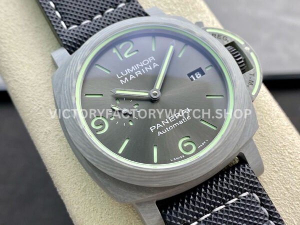 VS Factory Panerai Luminor Marina Pam01119 44mm Titanium Canvas Strap Grey Dial