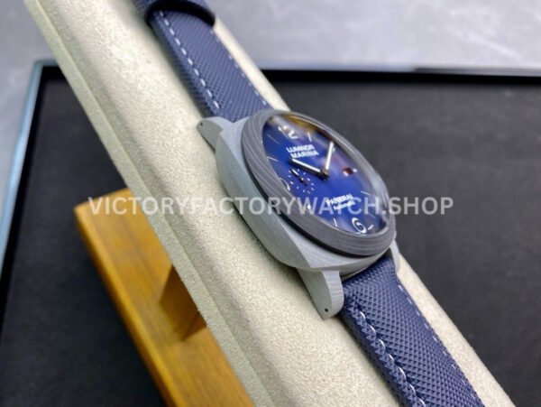 VS Factory Panerai Luminor Marina Pam01663 44mm Carbon Fiber Canvas Strap Blue Dial