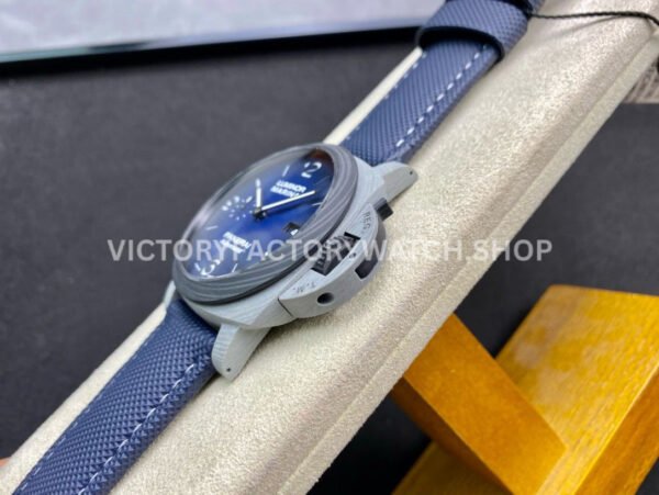 VS Factory Panerai Luminor Marina Pam01663 44mm Carbon Fiber Canvas Strap Blue Dial
