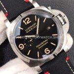 VS Factory Panerai Luminor Pam01025  44mm Steel Canvas Strap Black Dial