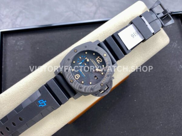 VS Factory Panerai Luminor Submersible 1950 3 Days Pam00616 47mm Black Carbon Fiber Black Rubber Strap Black Dial