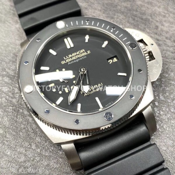 VS Factory Panerai Luminor Submersible 1950 3 Days Pam00389 47mm Titanium Black Rubber Strap Black Dial