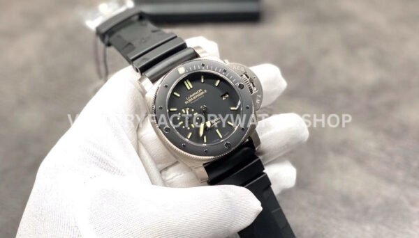 VS Factory Panerai Luminor Submersible 1950 3 Days Pam00389 47mm Titanium Black Rubber Strap Black Dial