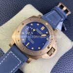 VS Factory Panerai Luminor Submersible Bronzo Pam1074 42mm Bronze Leather Strap Blue Dial