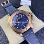 VS Factory Panerai Luminor Submersible Bronzo Pam1074 42mm Bronze Leather Strap Blue Dial
