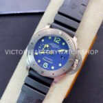 VS Factory Panerai Luminor Submersible GMT Pam00719 47mm Titanium Black Rubber Strap Blue Dial