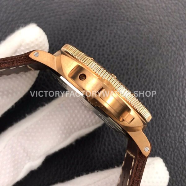 VS Factory Panerai Luminor Submersible Pam00968 47mm Bronze Leather Strap Brown Dial