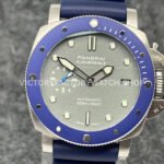 VS Factory Panerai Luminor Submersible Pam00959 42mm Steel Blue Rubber Strap Grey Dial