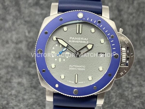 VS Factory Panerai Luminor Submersible Pam00959 42mm Steel Blue Rubber Strap Grey Dial
