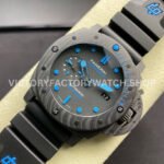 VS Factory Panerai Luminor Submersible Pam00960 42mm Carbon Fiber Black Rubber Strap Black Dial