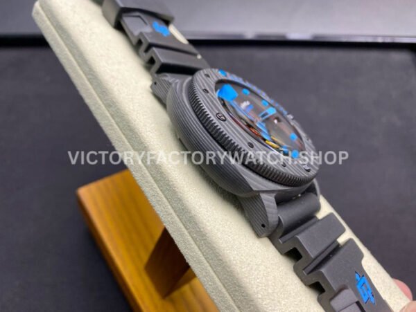 VS Factory Panerai Luminor Submersible Pam00960 42mm Carbon Fiber Black Rubber Strap Black Dial