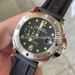 VS Factory Panerai Luminor Submersible Pam01024 44mm Steel Rubber Strap Black Dial